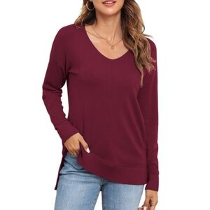 Uvplove V Neck Sweaters for Women Lightweight Knit